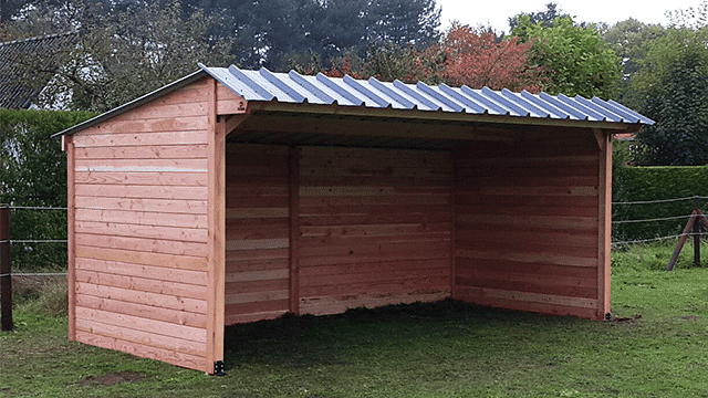 Abri De Prairie 3 X 6 M Bois Douglas LCI Cheval abri-de-prairie-3-x-6-m-bois-douglas-lci-cheval