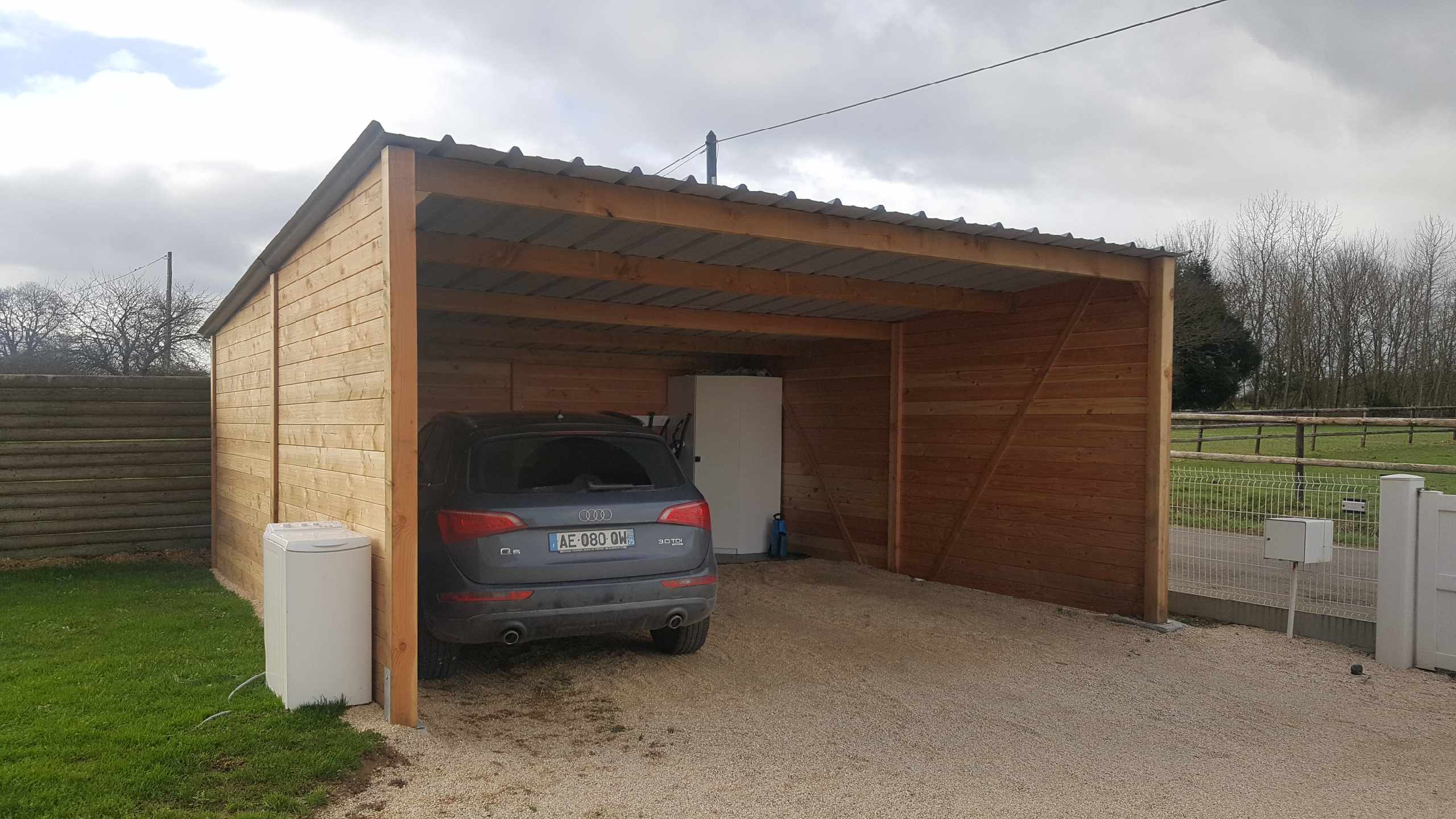 Abri voiture 36 m² en bois Douglas - LCI Cheval