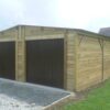 Fiche produit Garage double en bois Douglas 72 m²