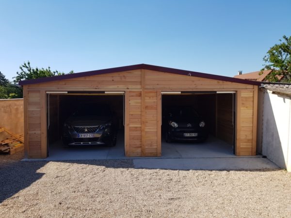 Fiche produit Garage en bois Douglas 42 m²