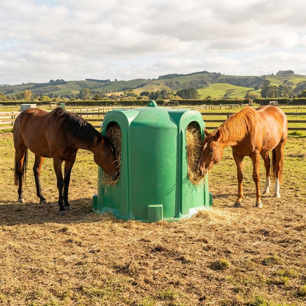 Râtelier cloche à foin pour chevaux