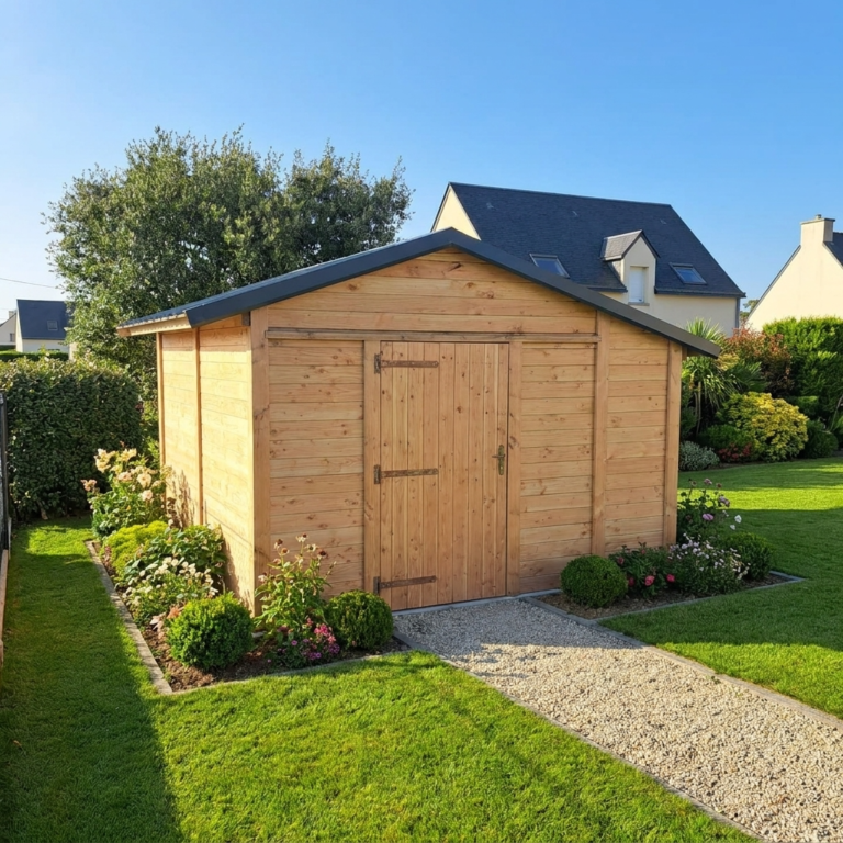 Abri de jardin en bois avec bûcher LCI Cheval