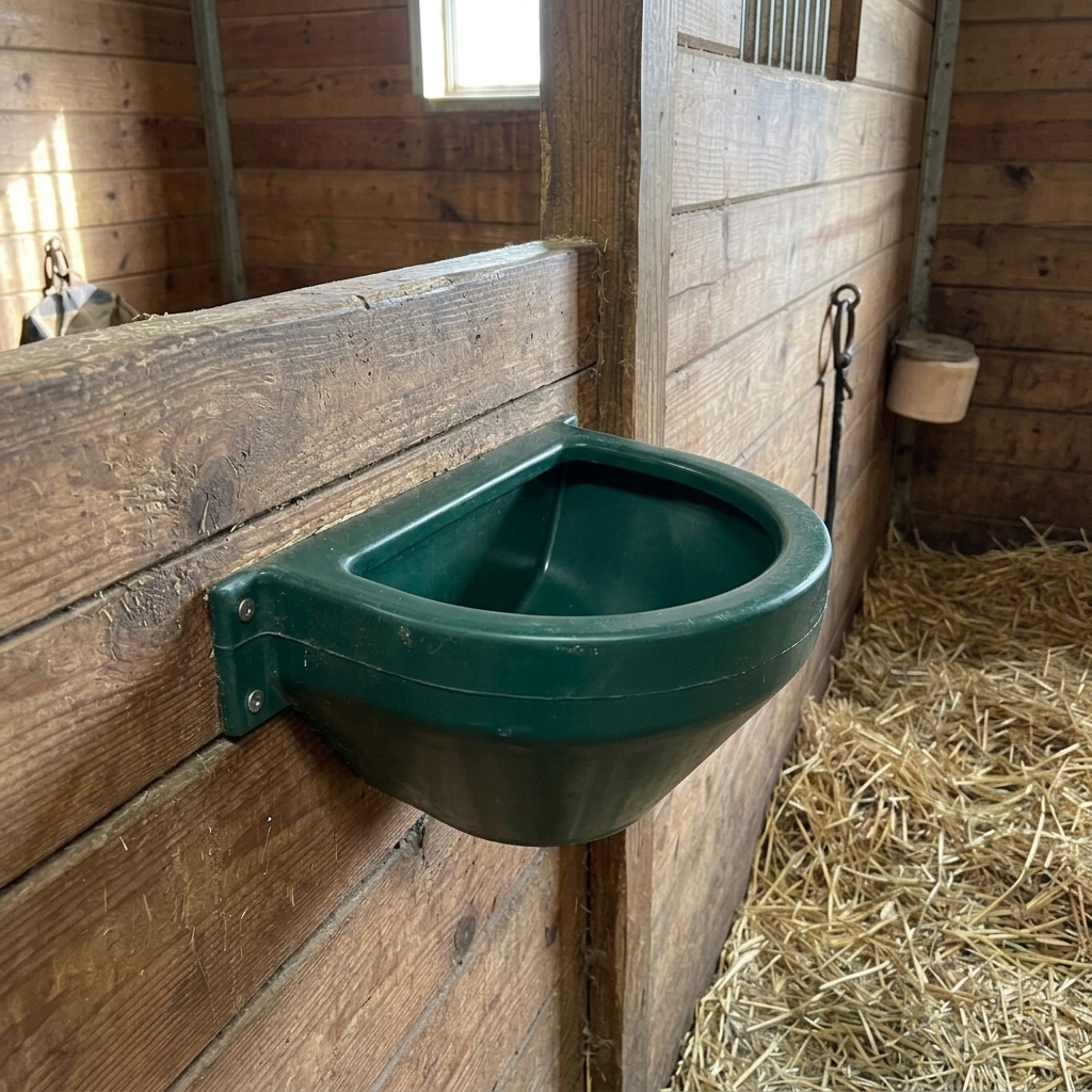 Mangeoire pour chevaux à fixer