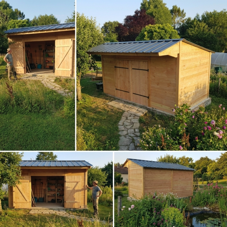 Local de jardin en bois Douglas