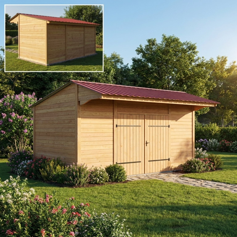 Local de jardin en bois Douglas