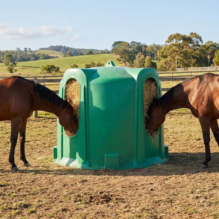 Râtelier cloche pour chevaux