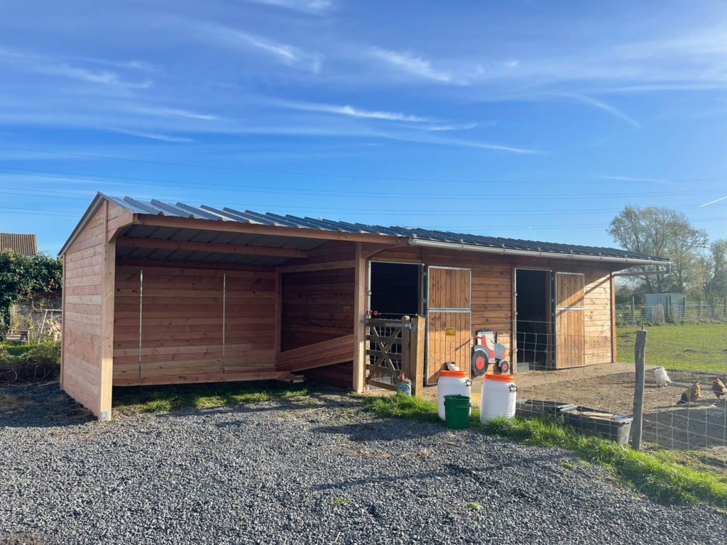 abri box chevaux prairie