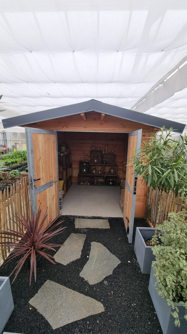 Cabane de jardin avec porte double battant en bois Douglas