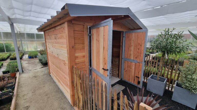 Cabane de jardin avec porte double battant en bois Douglas