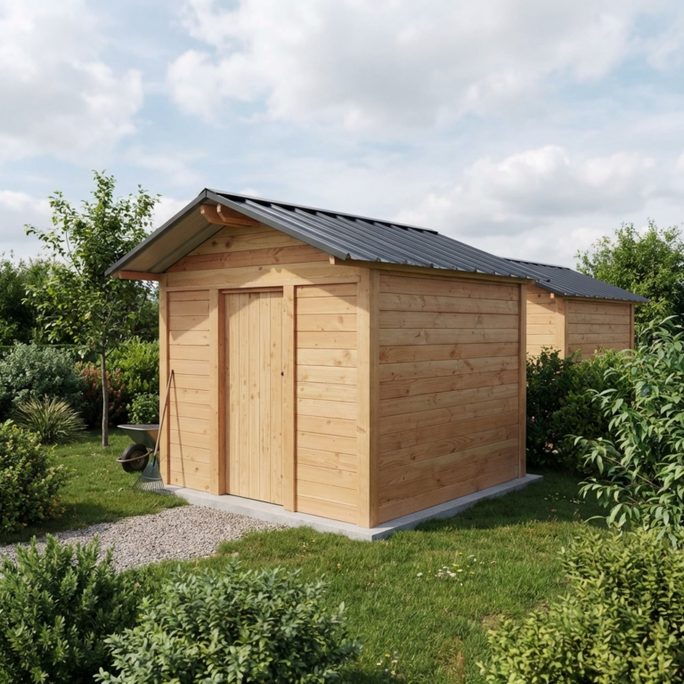 Abri de jardin en bois Douglas 48mm d'épaisseur