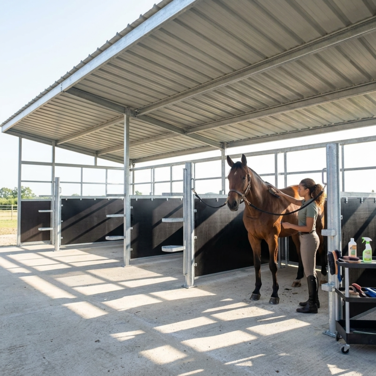 Barre se séparation de stalle pour chevaux