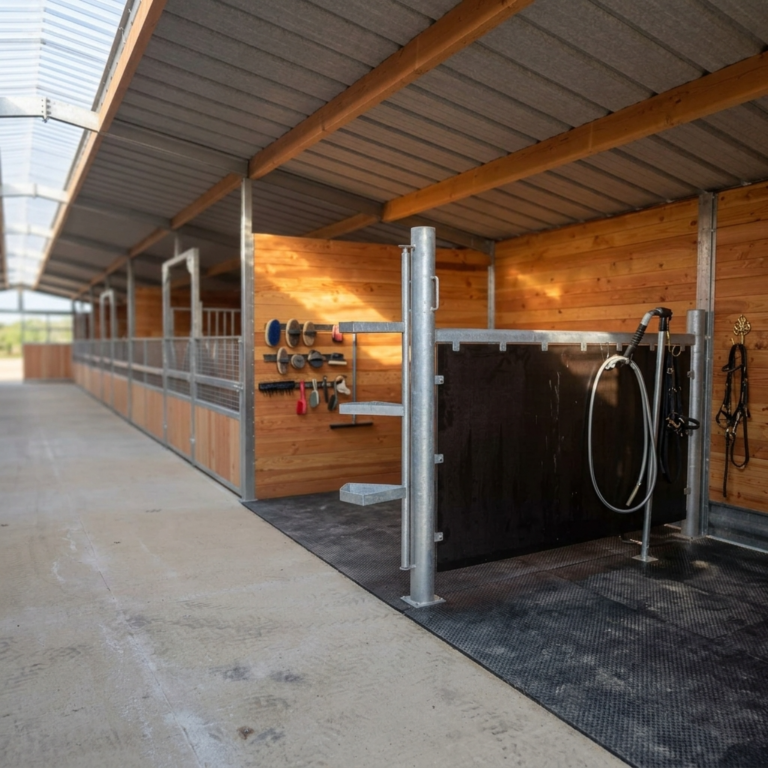 Barre se séparation de stalle pour chevaux