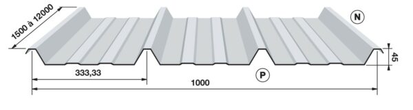 Coupe de bac acier anti condensation pour toiture d'écurie.