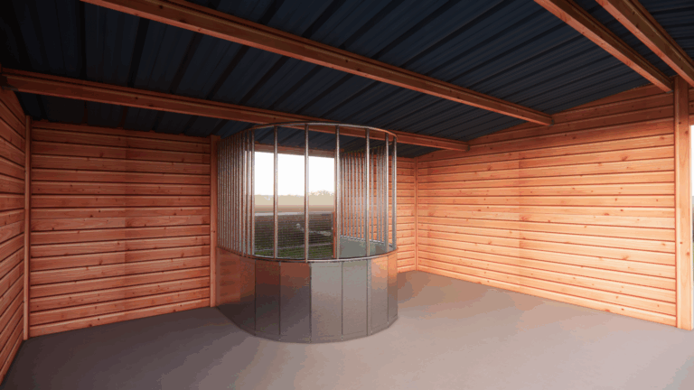 Râtelier circulaire pour chevaux en acier galvanisé