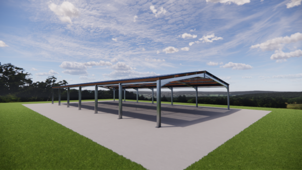 Bâtiment pour structures agricoles ou activités équestres.