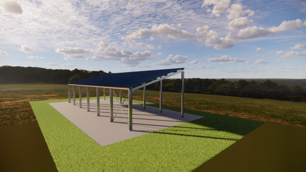 Charpente métallique pour bâtiment agricole et manège équestre, structure professionnelle robuste