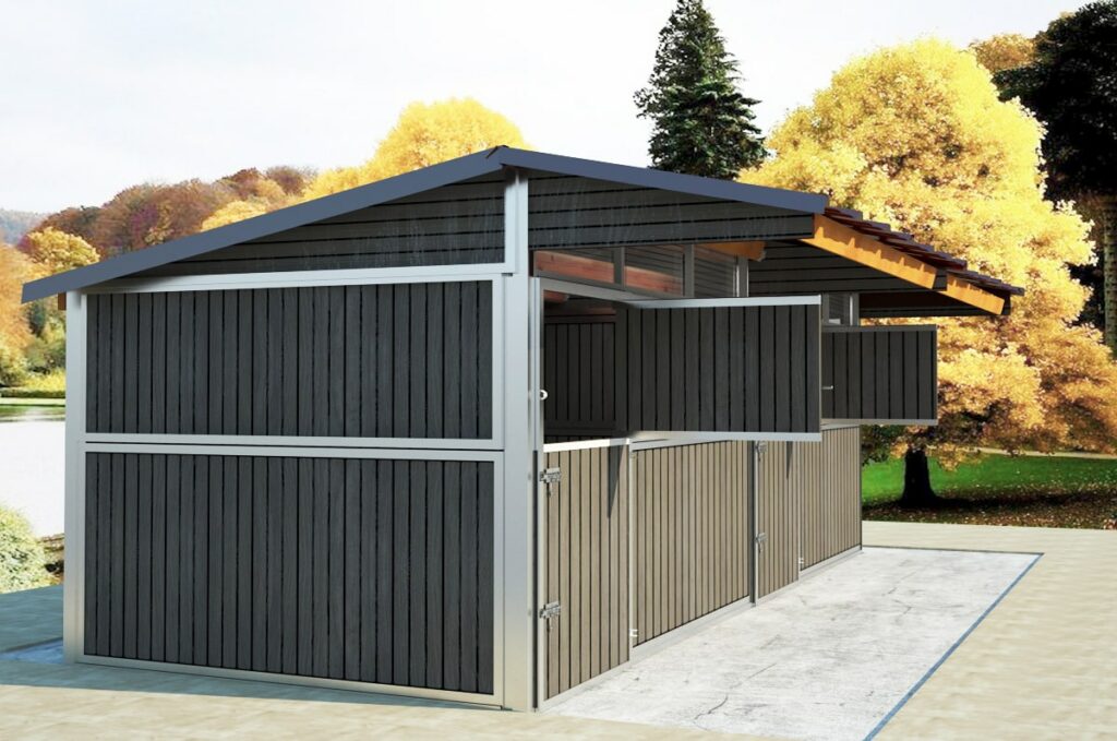 Porte de box résine double battants