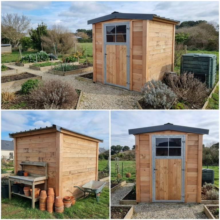 Abri de jardin en bois Douglas 48mm d'épaisseur