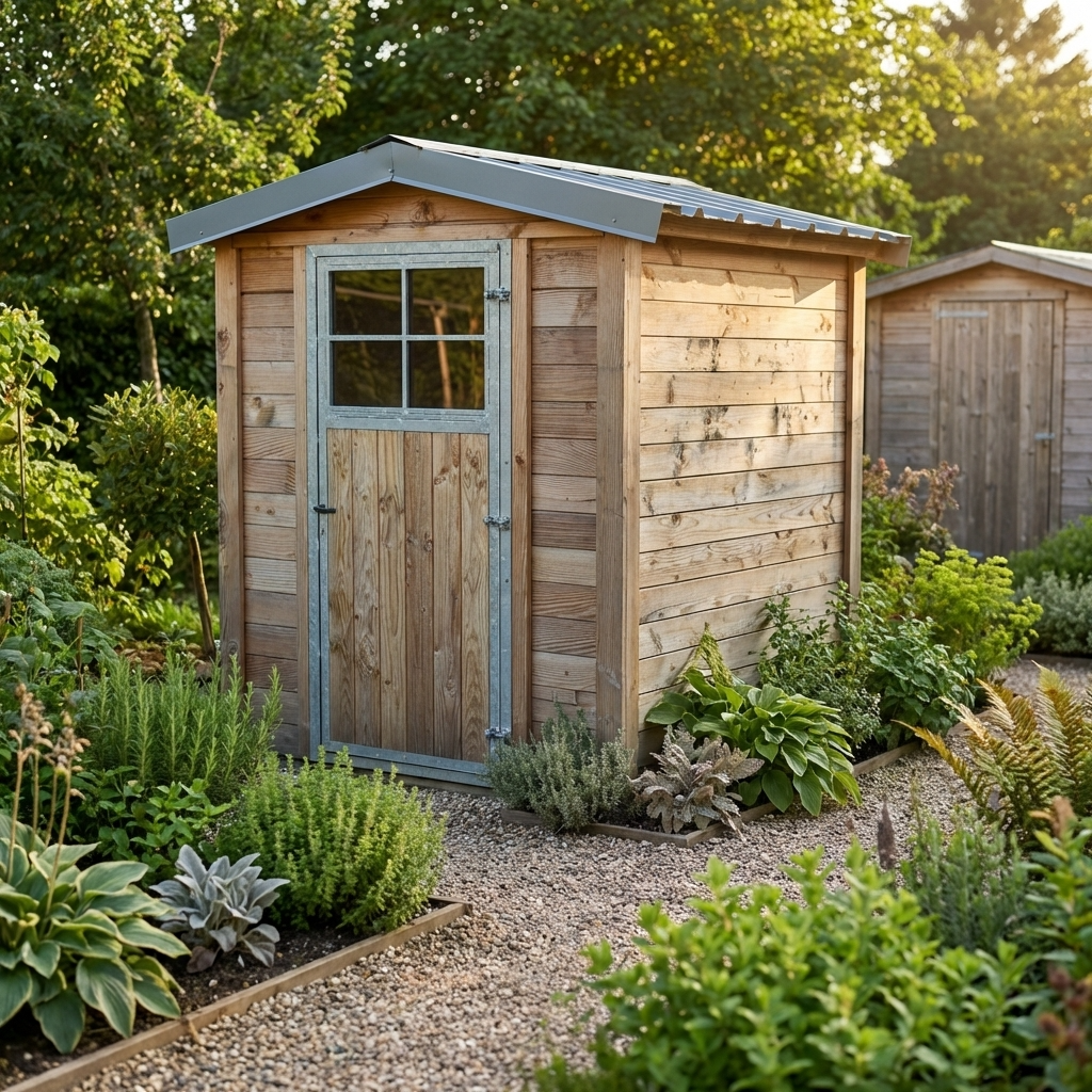 Abri de jardin en bois Douglas 48mm d'épaisseur