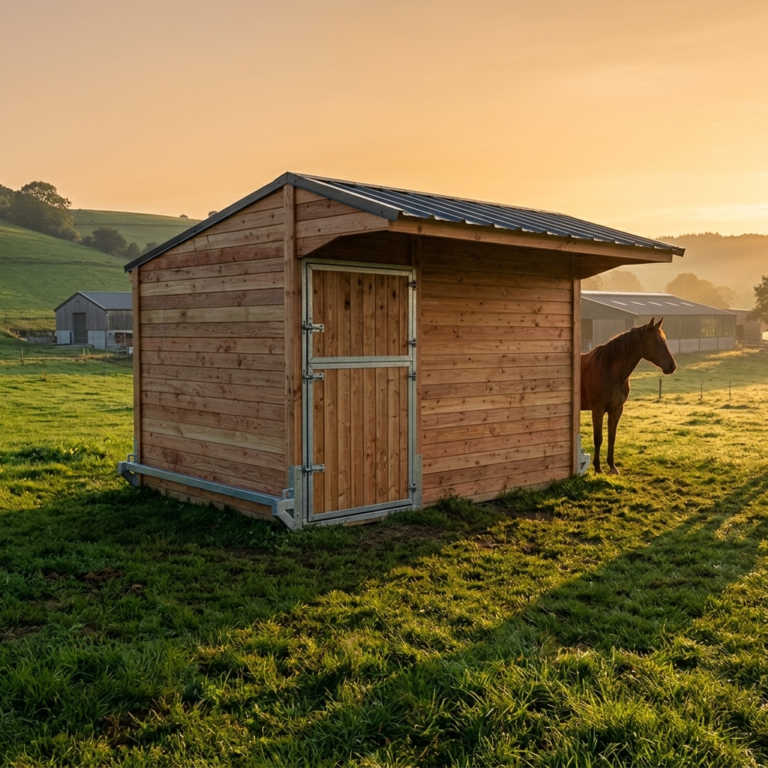 Box déplaçable pour chevaux