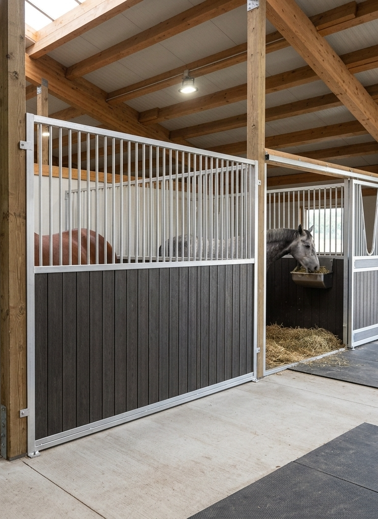 Séparation de box résine avec grille