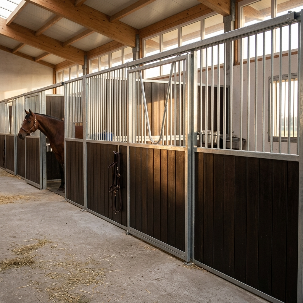 Façade de box porte coulissante col de cygne résine