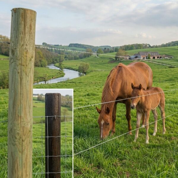 Poteau de clôture cheval classe IV pas chère
