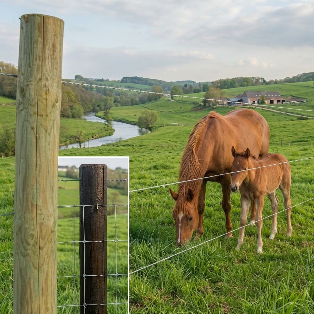 Poteau de clôture cheval classe IV pas chère